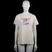 Clique - T-shirt - Ivory - Size M - Ivory short-sleeve T-shirt with a round neckline and straight hem. Features a rectangular graphic print on the front.