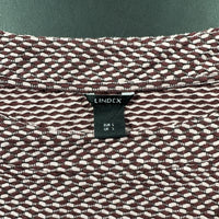 T-shirt - Burgundy & White - Size L
