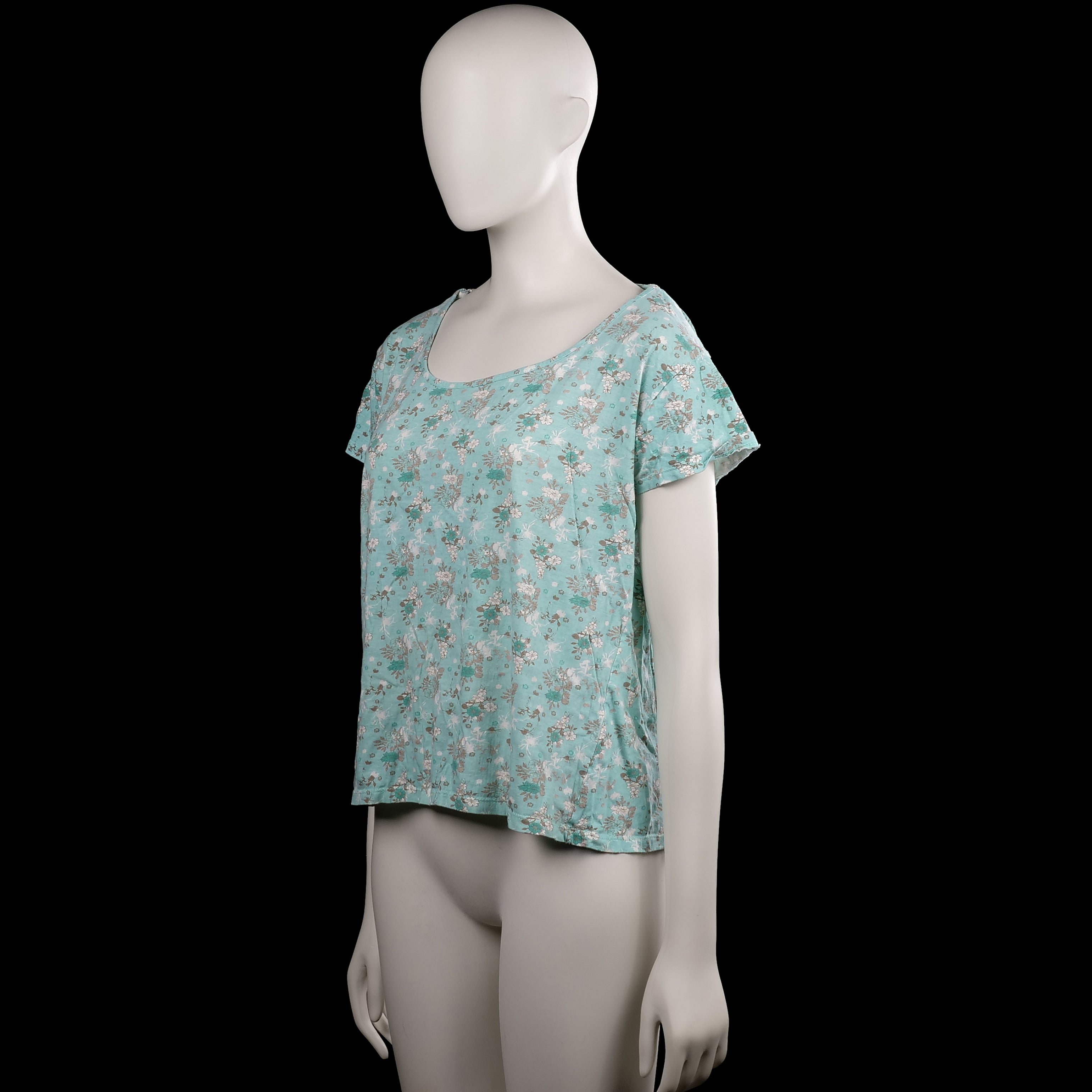 T-shirt - Mint & White - Size XL