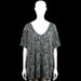 Msmode - T-shirt - Multicolored - Size 2XL - Multicolored floral top with a scoop neckline and short sleeves. Straight hem with plain sleeve cuffs.