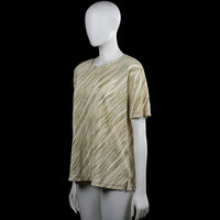 T-shirt - Beige & Olive - Size L