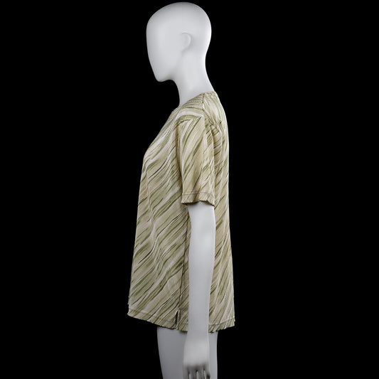 T-shirt - Beige & Olive - Size L