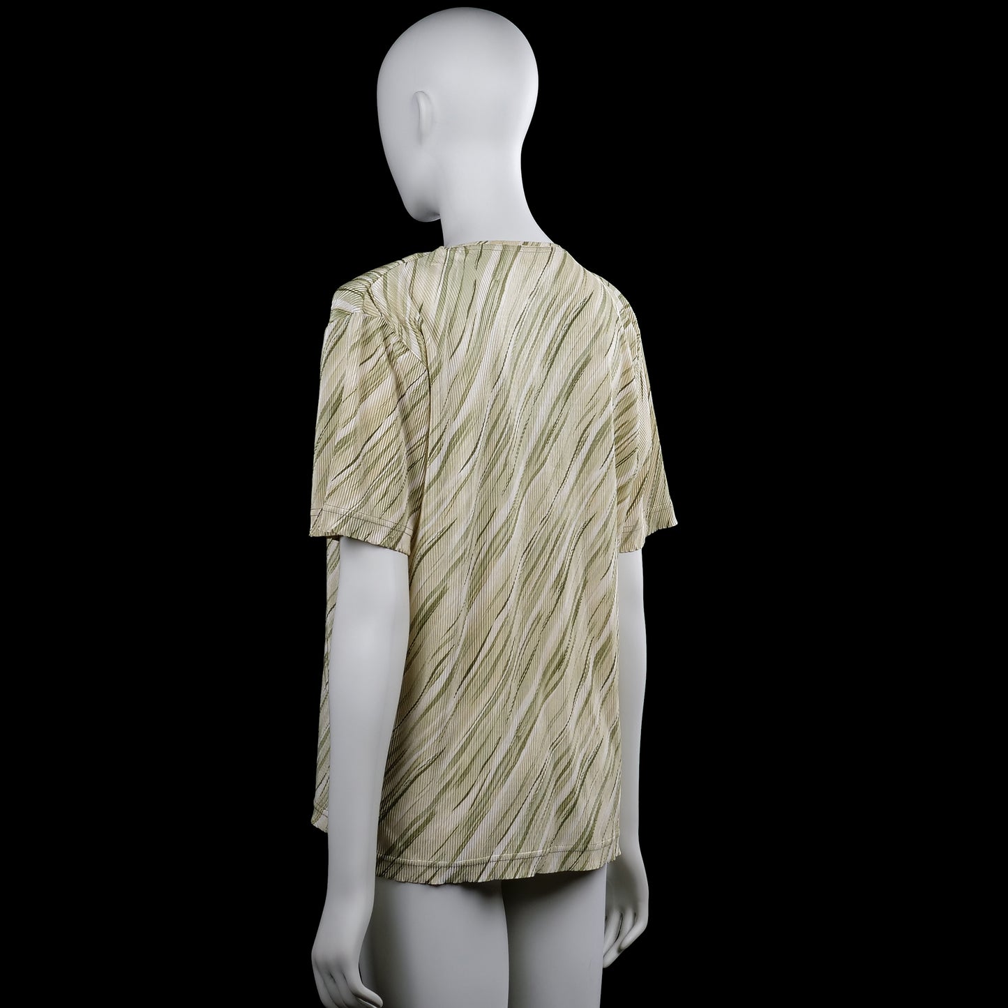 T-shirt - Beige & Olive - Size L
