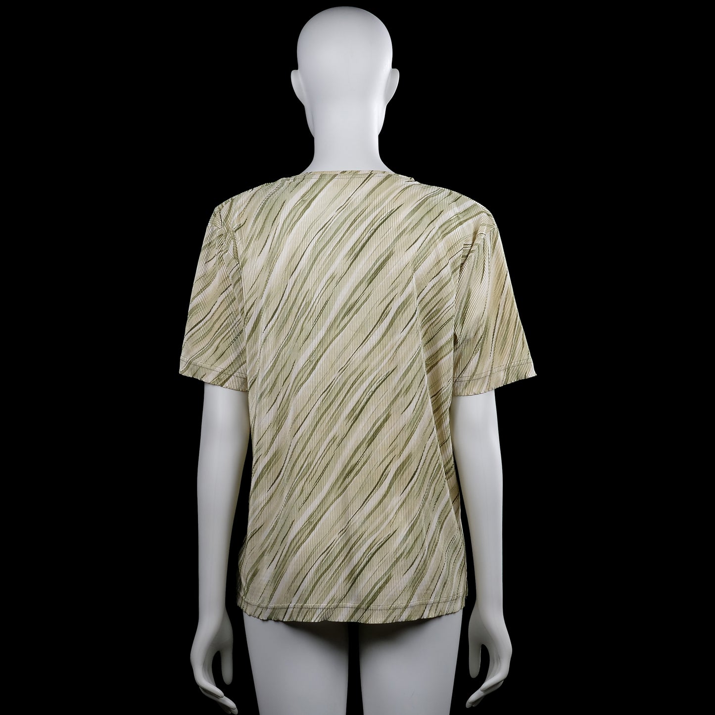 T-shirt - Beige & Olive - Size L