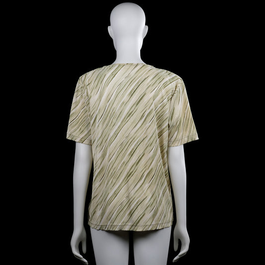 T-shirt - Beige & Olive - Size L