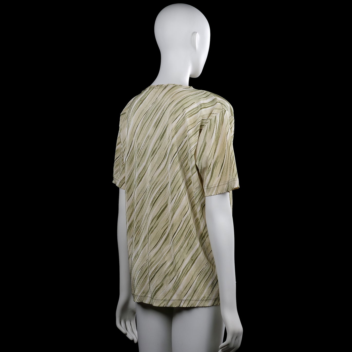 T-shirt - Beige & Olive - Size L