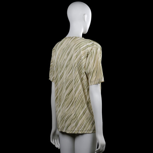 T-shirt - Beige & Olive - Size L