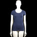 Sutherland - T-shirt - Navy - Size XS - Navy solid top with a scoop neckline and short sleeves. Straight hem with plain sleeve cuffs.