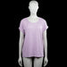 Only - T-shirt - Lilac - Size S - Solid lilac top with a scoop neckline and short sleeves with rolled cuffs. Straight hem with no visible closures or pockets.