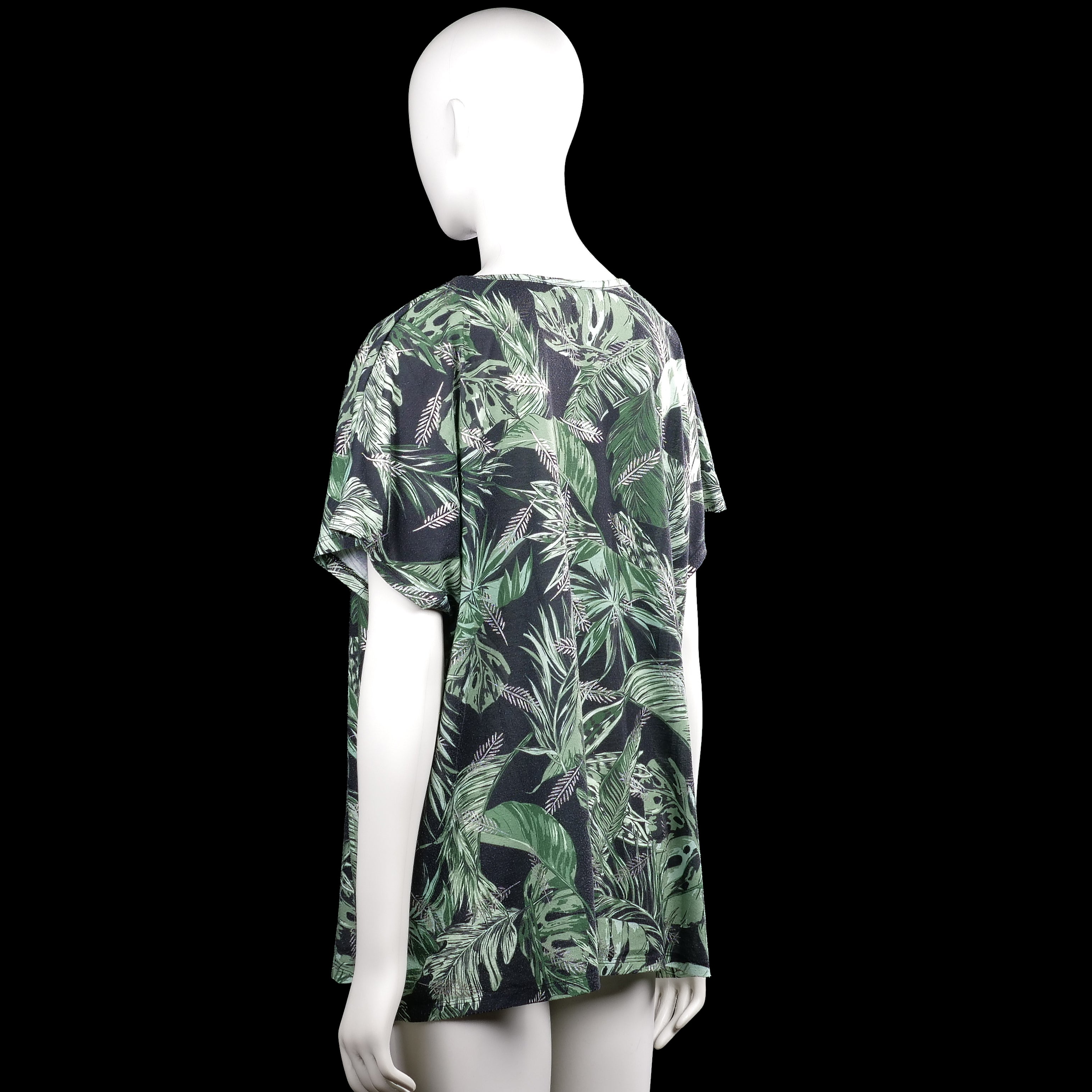 T-shirt - Black & Forest Green - Size XXL