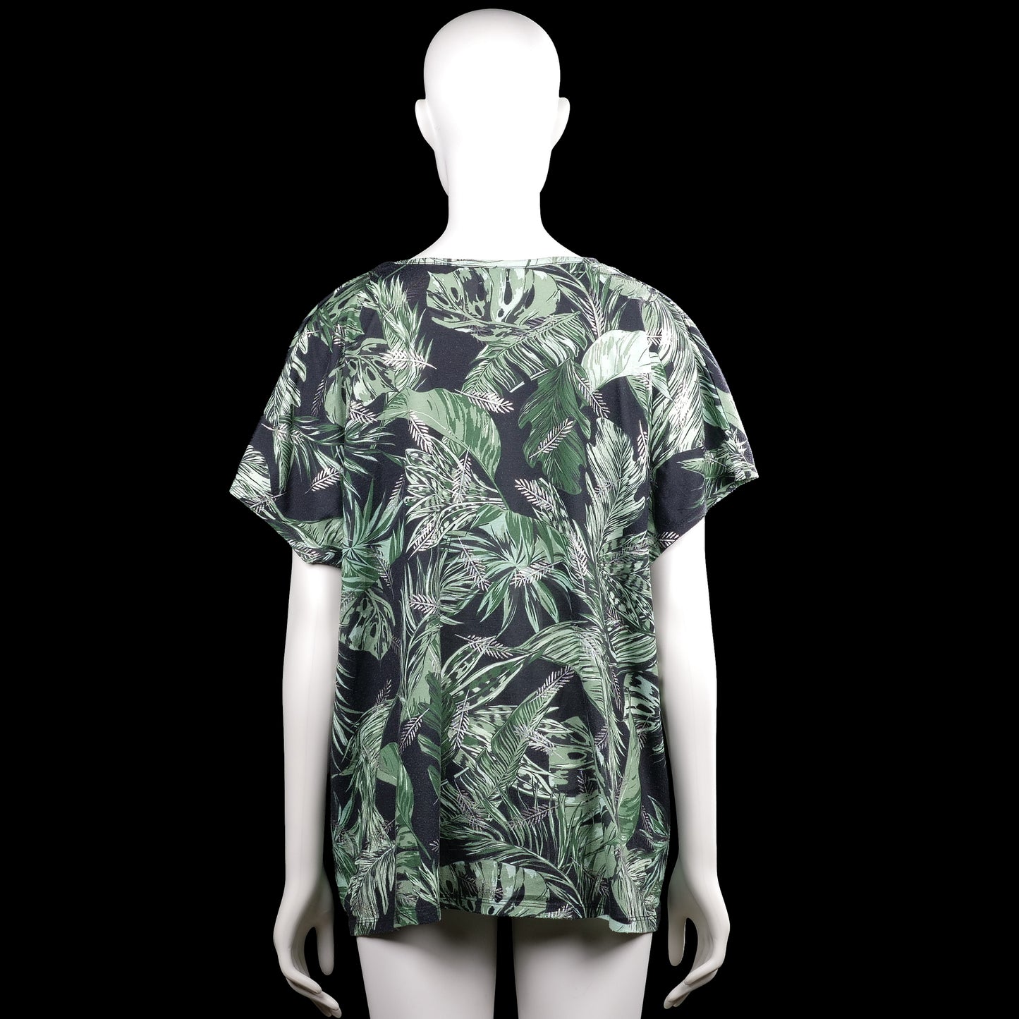 T-shirt - Black & Forest Green - Size XXL