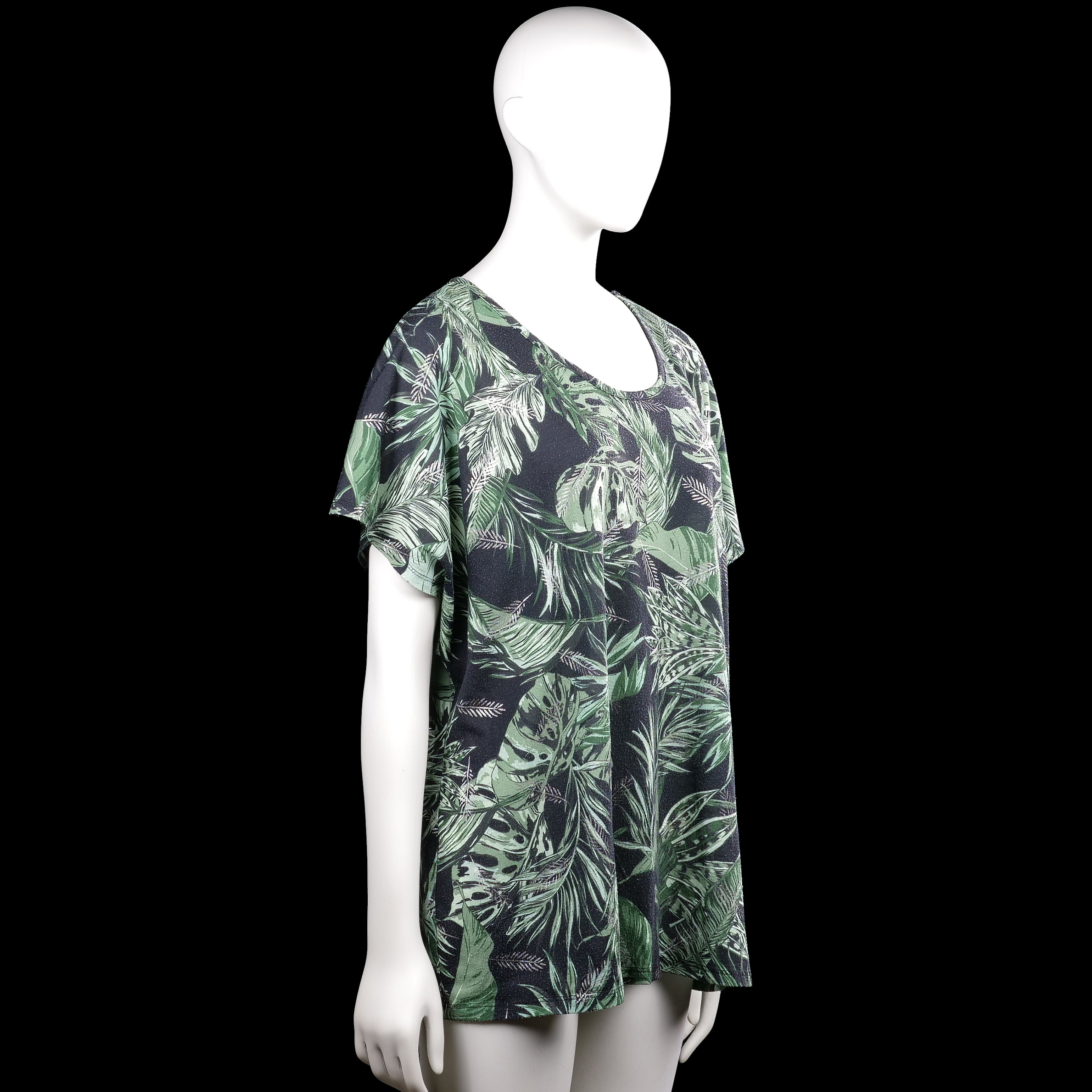 T-shirt - Black & Forest Green - Size XXL