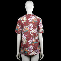 T-shirt - Burgundy & White - Size M
