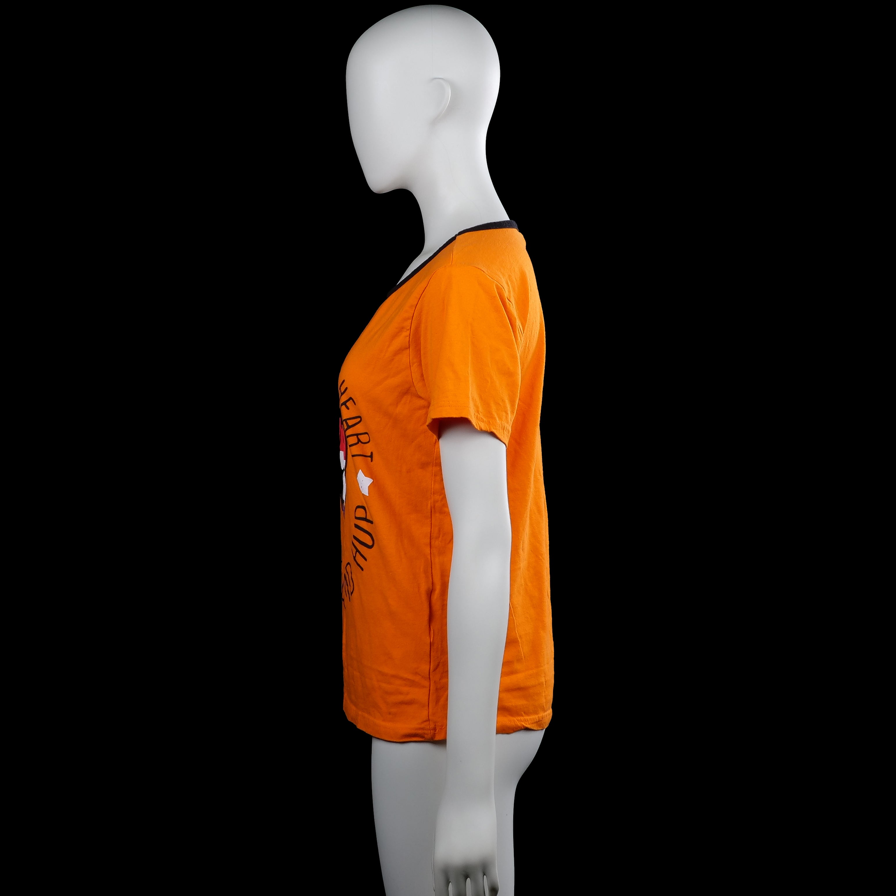 T-shirt - Orange & Black - Size M