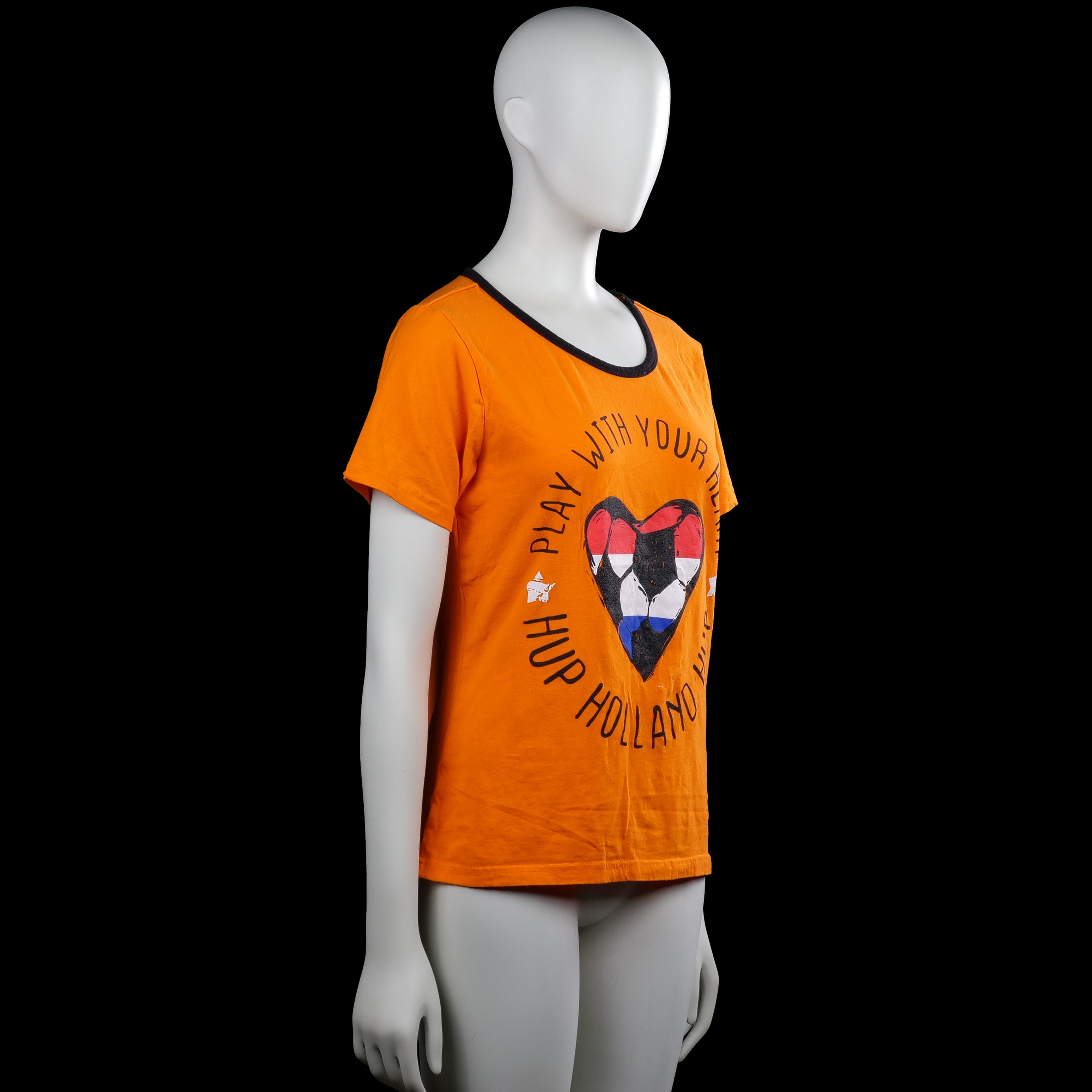 T-shirt - Orange & Black - Size M