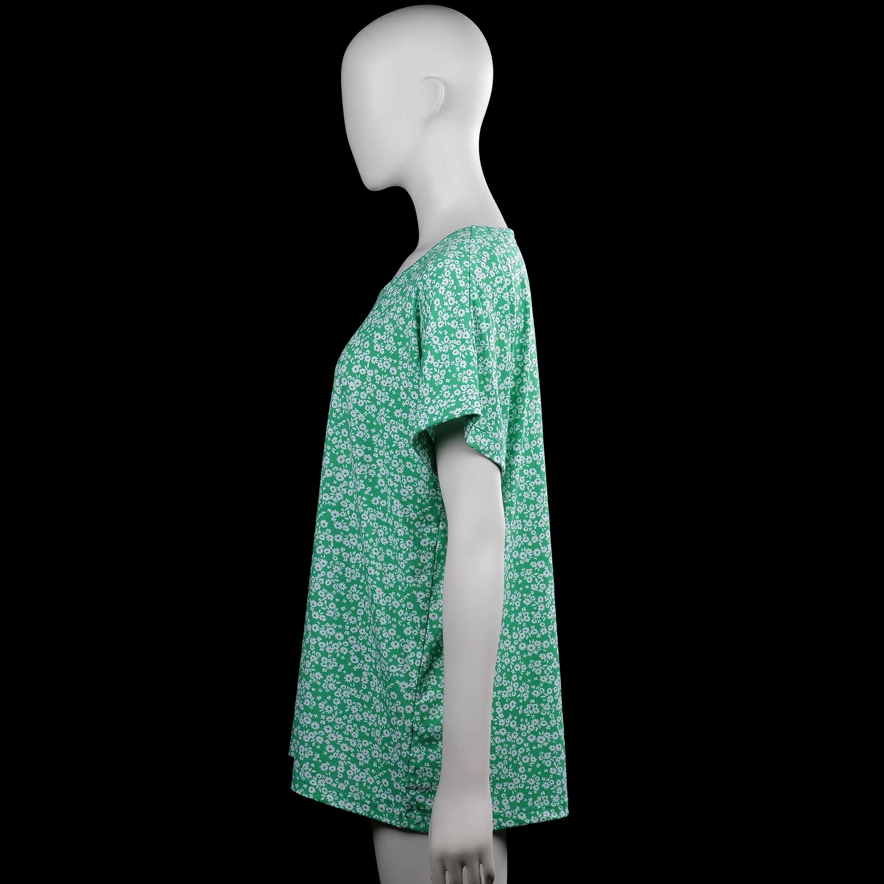 T-shirt - Mint & White - Size L