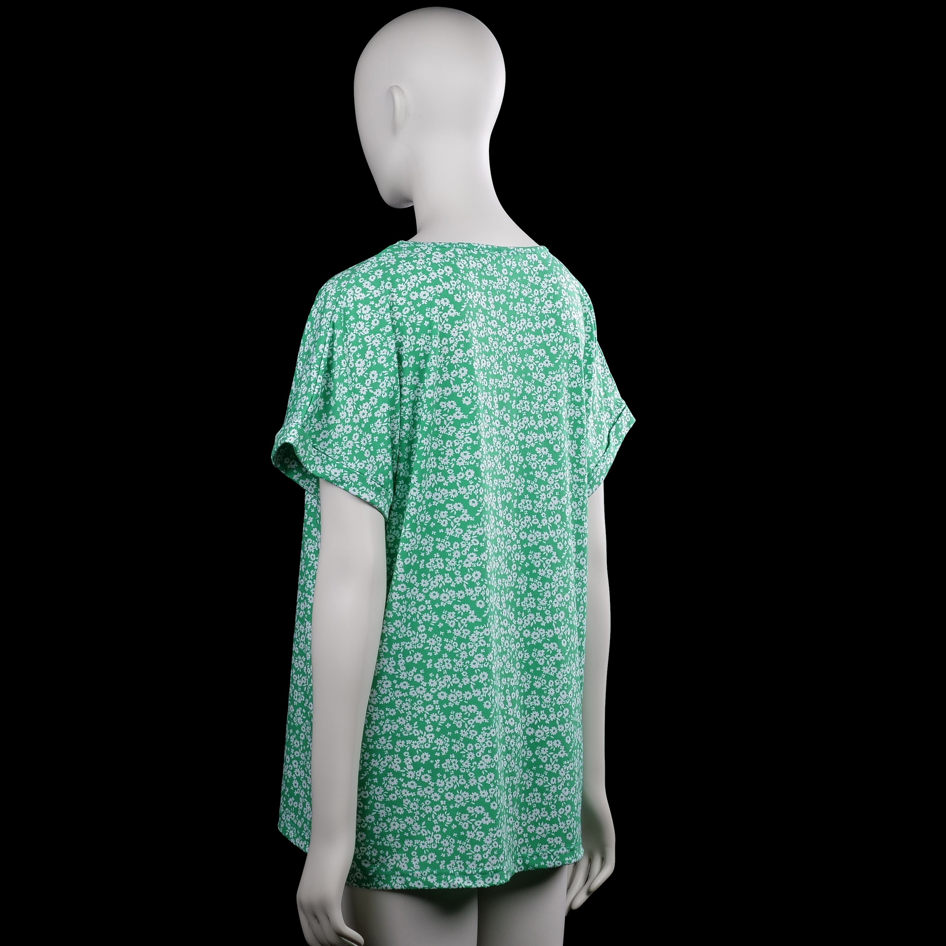 T-shirt - Mint & White - Size L