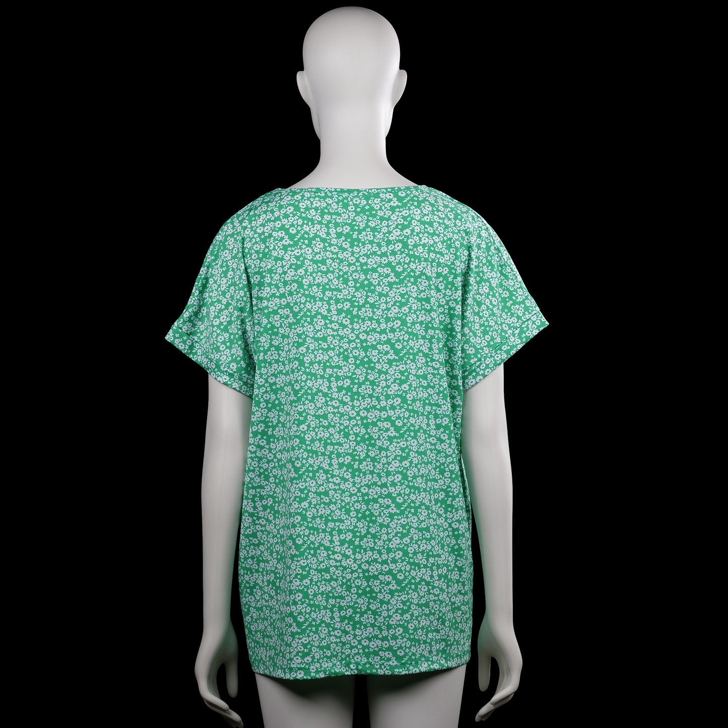 T-shirt - Mint & White - Size L