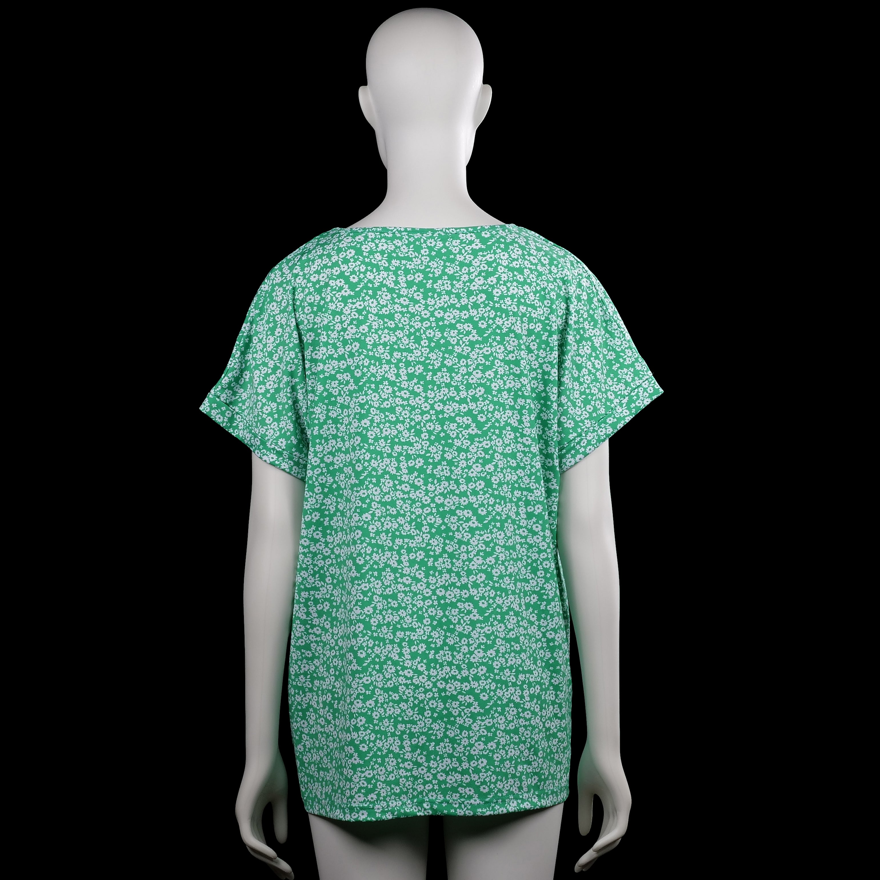 T-shirt - Mint & White - Size L