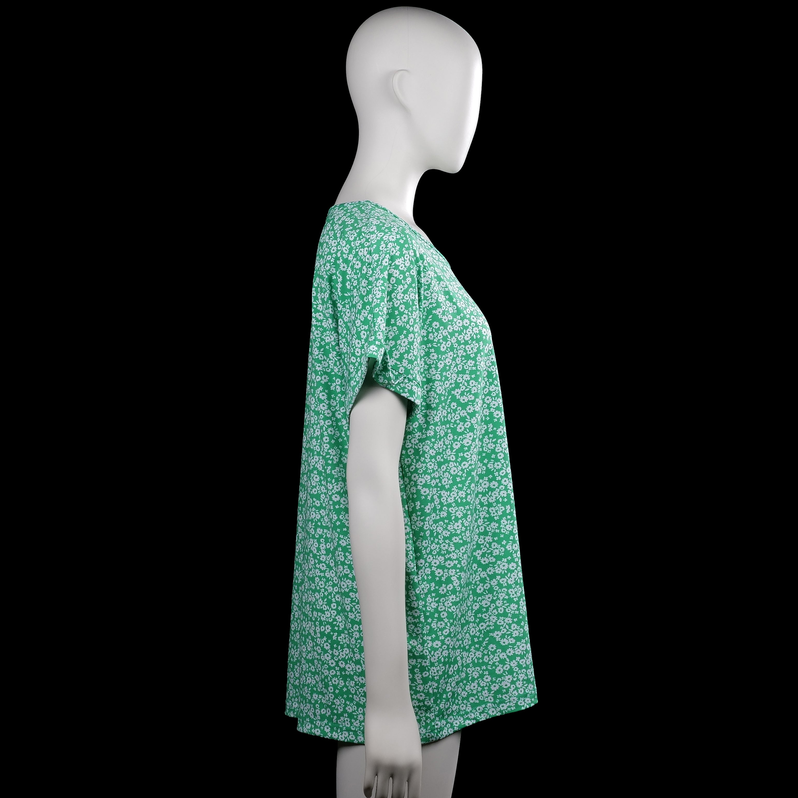 T-shirt - Mint & White - Size L