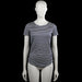 G-star raw - T-shirt - Navy & Light Gray - Size XS - Navy and light gray striped top with a round neck and short sleeves. Curved hem with plain sleeve cuffs.