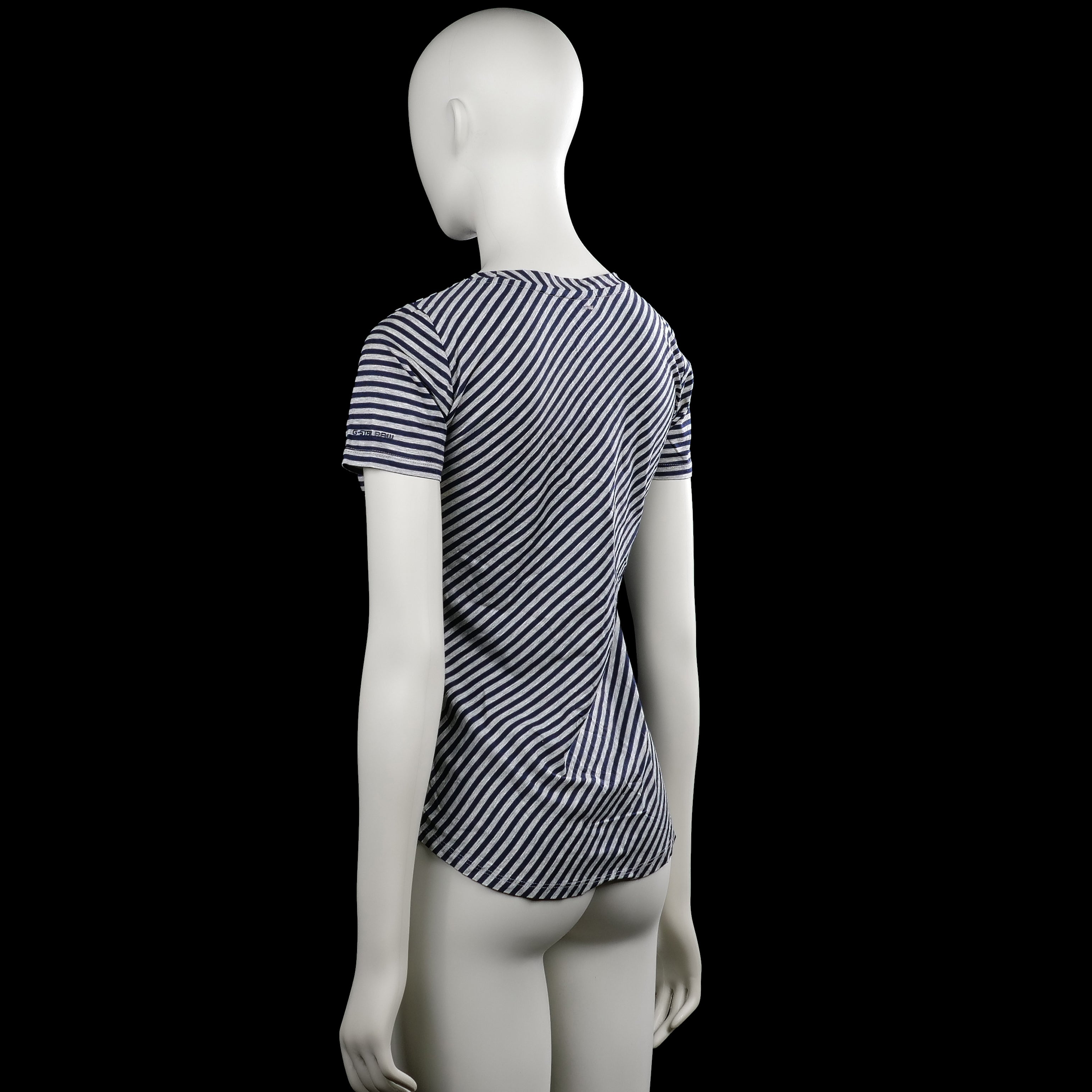 T-shirt - Navy & Light Gray - Size XS
