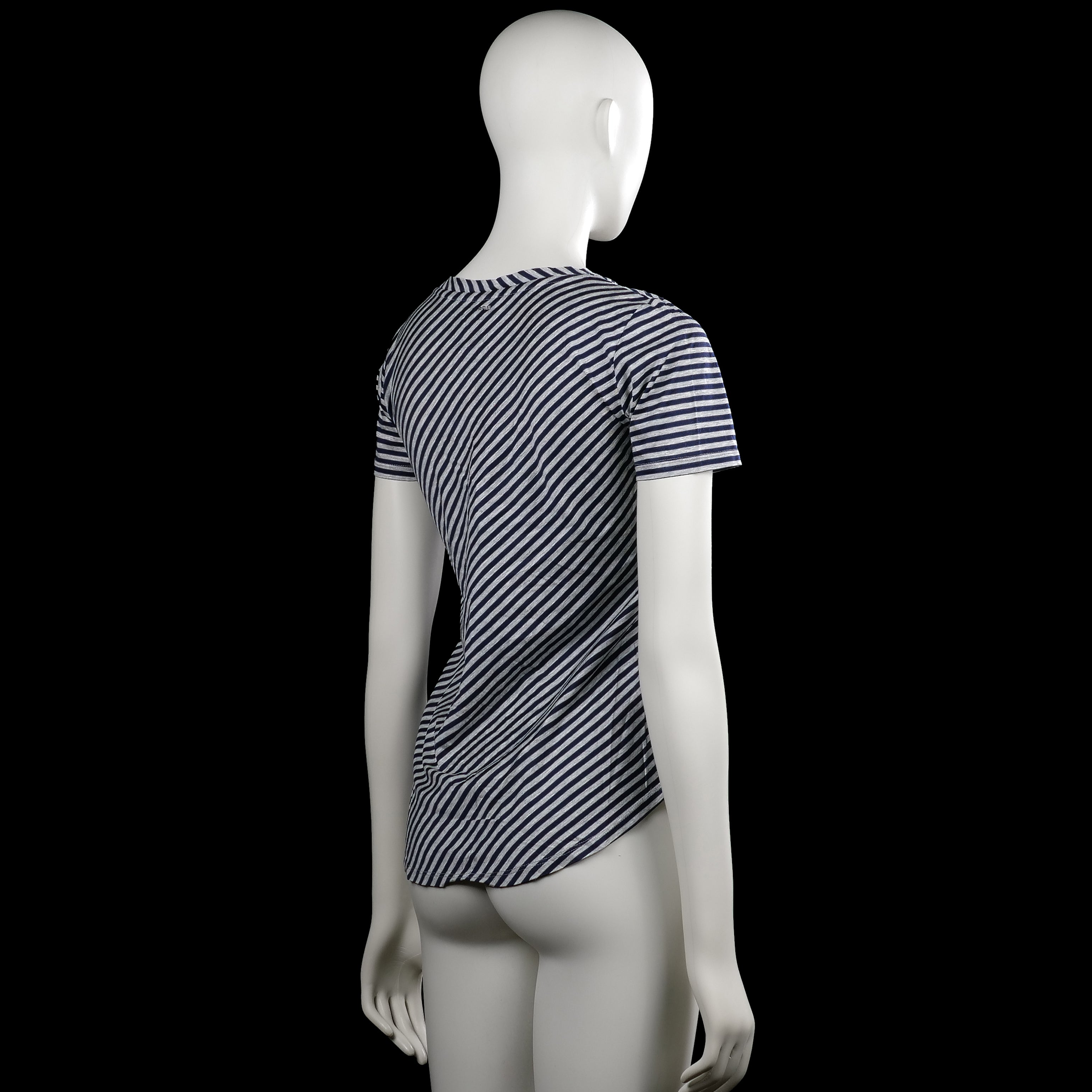 T-shirt - Navy & Light Gray - Size XS