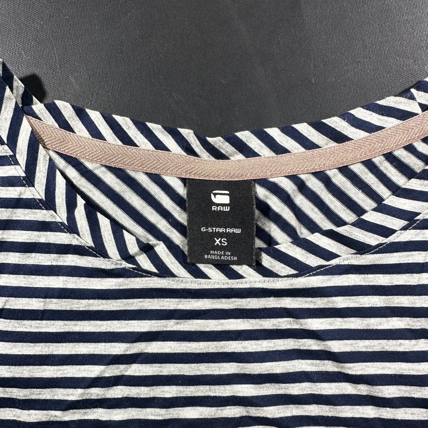 T-shirt - Navy & Light Gray - Size XS