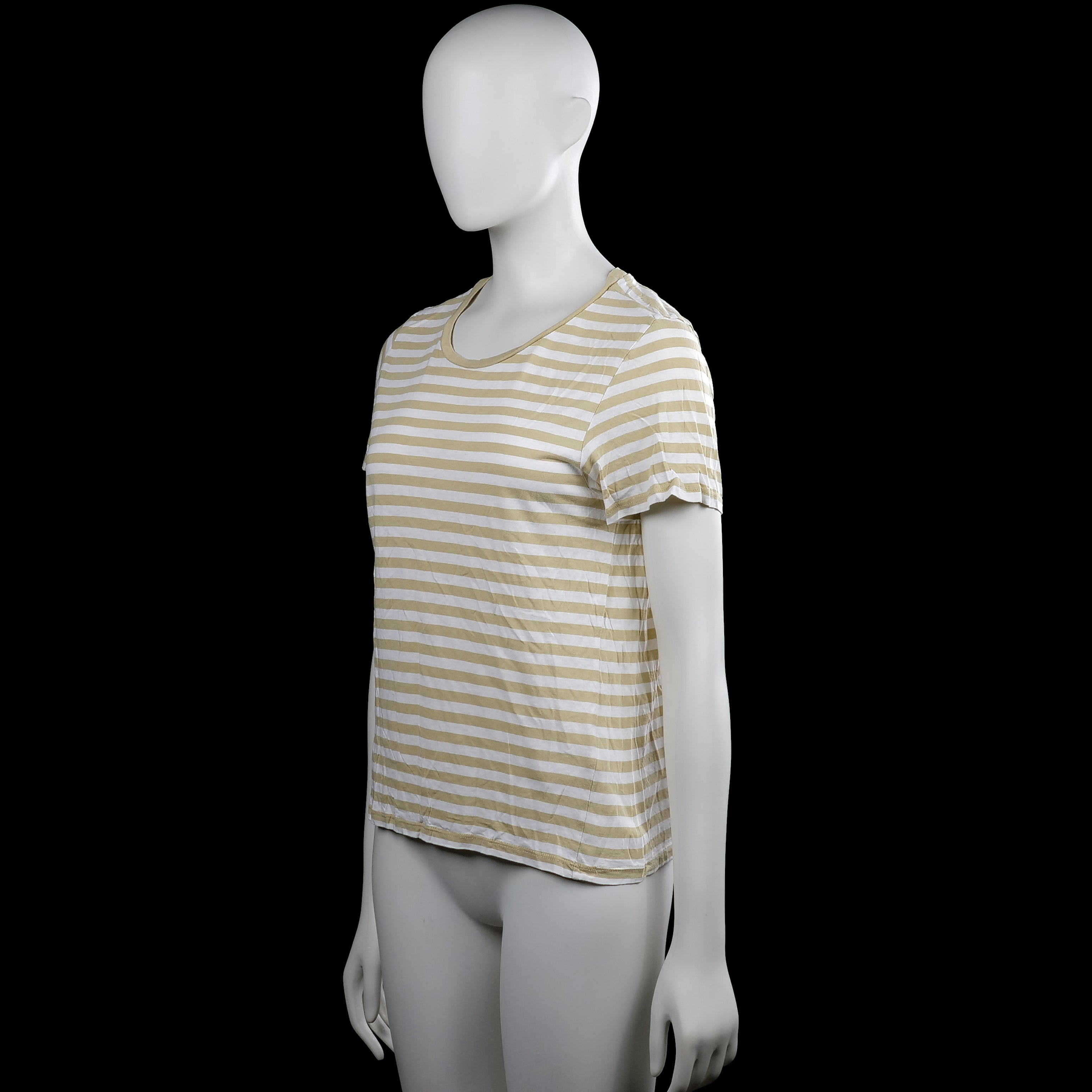 T-shirt - White & Beige - Size S