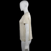 T-shirt - White & Beige - Size S