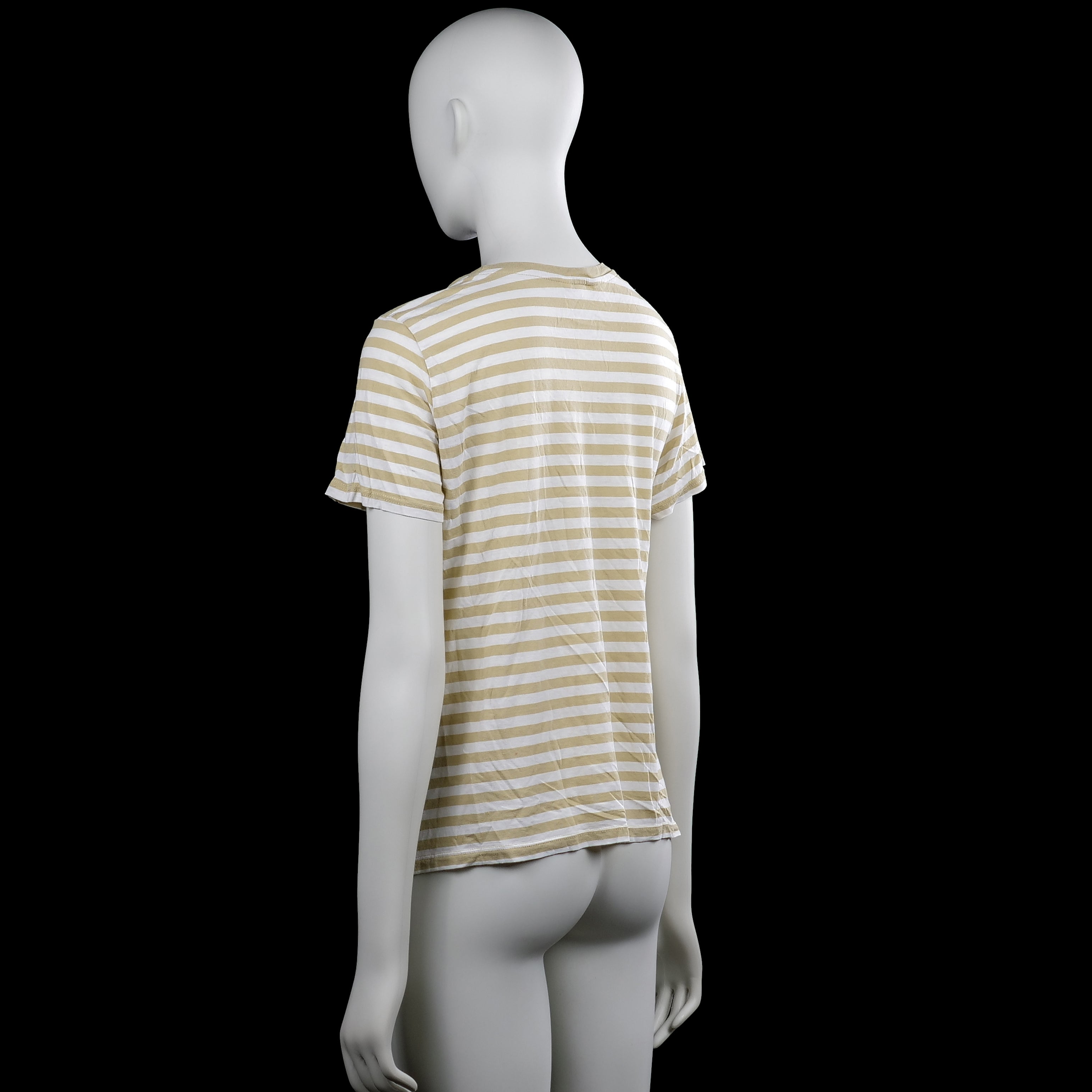 T-shirt - White & Beige - Size S