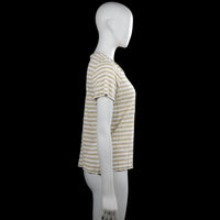 T-shirt - White & Beige - Size S