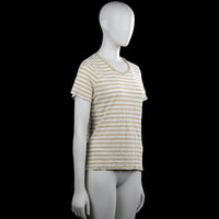 T-shirt - White & Beige - Size S