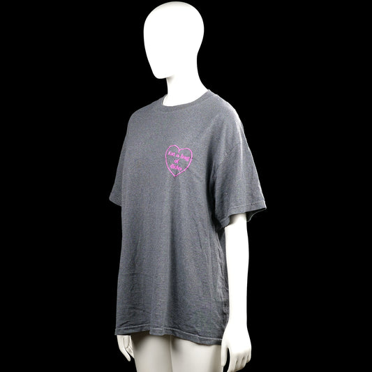 T-shirt - Gray & Pink - Size L