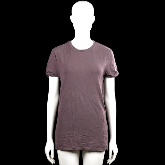 Asos - T-shirt - Purple - Size M - Solid purple top with a round neck and short sleeves with rolled cuffs. Straight hem with no visible closures.