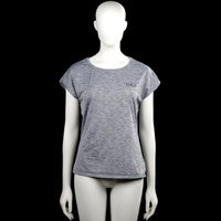 Otp - T-shirt - Gray - Size M - Gray heathered short-sleeve top with a round neckline and a straight hem. Features plain sleeve cuffs and a small chest logo print.