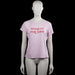 Zara - T-shirt - Light Pink & Red - Size S - Light pink short-sleeve T-shirt with a round neckline and straight hem. Red text print on the front.