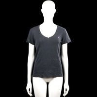 Ralph lauren sport - T-shirt - Charcoal - Size L - Charcoal solid T-shirt with a V-neck and short sleeves. Features plain cuffs, a straight hem, and a small embroidered chest logo.