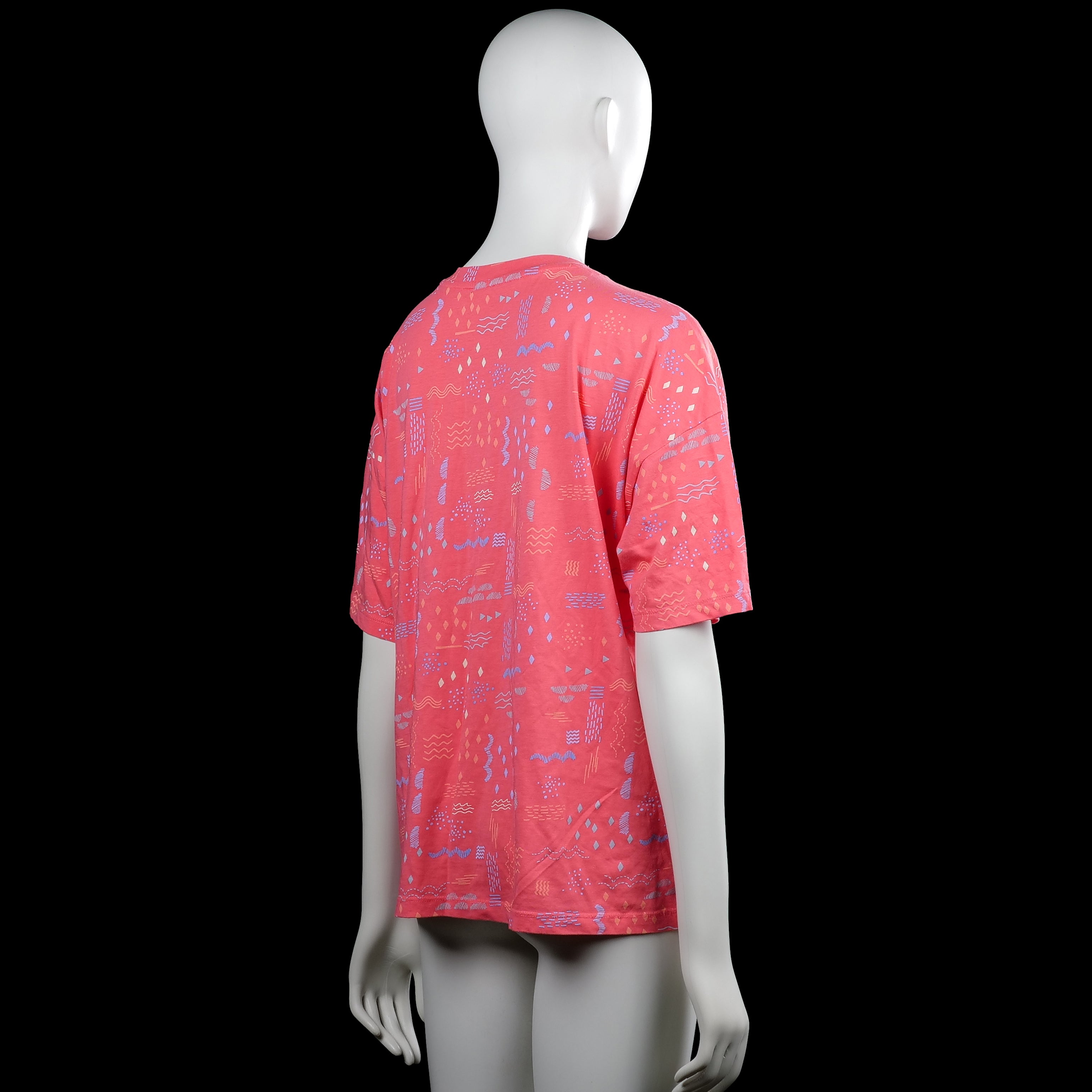 T-shirt - Pink & Light Blue - Size XL
