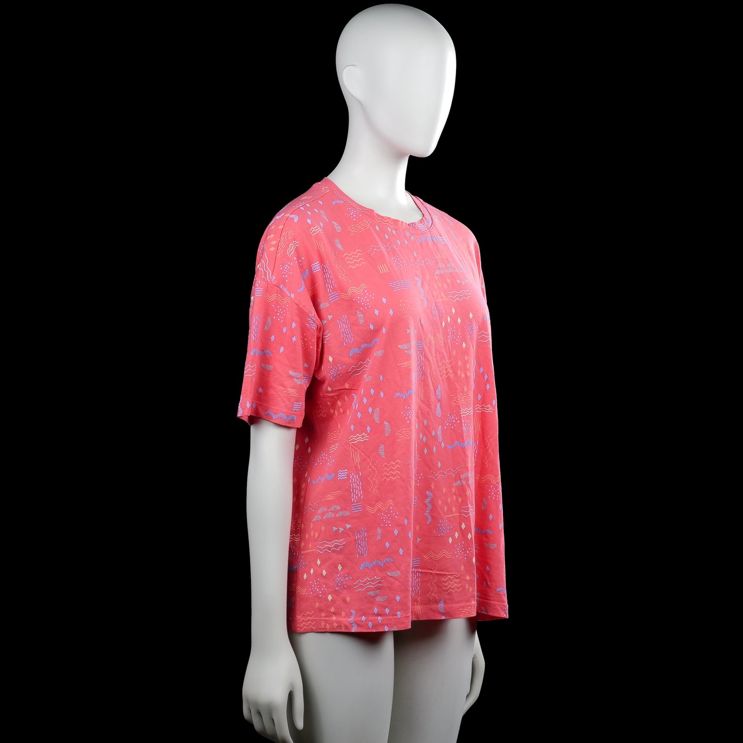 T-shirt - Pink & Light Blue - Size XL