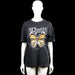 Fb Sister - T-shirt - Black - Size XS - Black short-sleeve T-shirt with a round neck and straight hem. Features a large front graphic print with lettering and a butterfly.