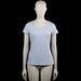 Janina - T-shirt - Light Blue - Size 38 - Light blue solid top with a scoop neckline and short sleeves. Straight hem with no visible closures.