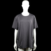 Otp - T-shirt - Dark Gray - Size XL - Dark gray solid top with a round neck and short sleeves. Features visible seam detailing and a straight hem.