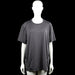 Otp - T-shirt - Dark Gray - Size XL - Dark gray solid top with a round neck and short sleeves. Features visible seam detailing and a straight hem.