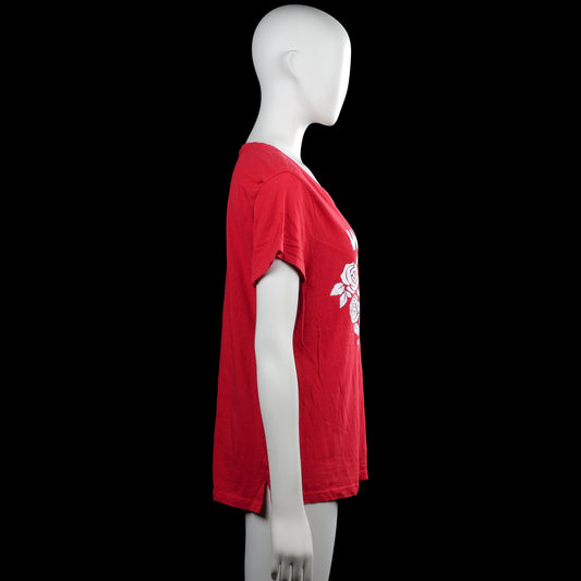 T-shirt - Red & White - Size XL