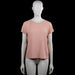 H&M Divided - T-shirt - Pink - Size M - Solid pink T-shirt with a round neck and short sleeves. Straight hem with a small white text detail on the chest.