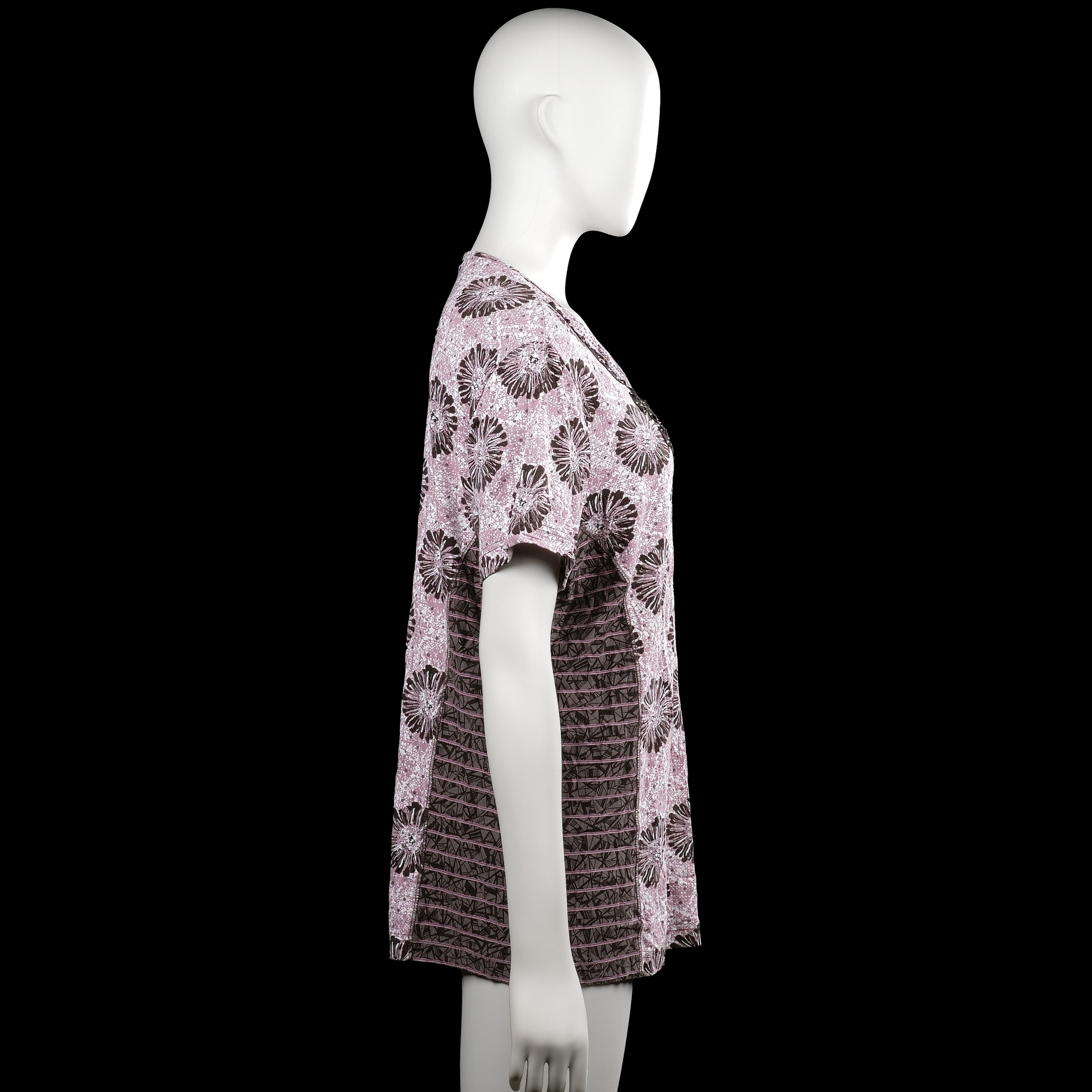 T-shirt - Pink & Black - Size L