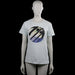 Reaction - T-shirt - White - Size S - White short-sleeve T-shirt with a round neckline and straight hem. Features a large circular graphic print on the front with text.