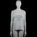 Edc - T-shirt - Light Gray - Size M - Light gray sleeveless top with a round neckline and straight hem. Features a large insect graphic on the front with studded embellishment.
