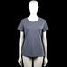 Take off - T-shirt - Gray - Size XL - Gray solid top with a round neckline and short sleeves. Straight hem and plain cuffs.